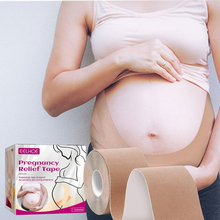 Back & Bump Comfort Pregnancy Tape - Maternity Belly Support Tape | #1  Pregnancy Gifts For Women, Pregnancy Belt - Gift for Expecting Mom (Tan)