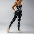 thumbnail image 5 of Lenpel Workout Jumpsuits for Women Sleeveless Tie Dye Backless Slimming Yoga Romper Seamless Athletic Overalls, 5 of 5