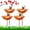 Orange, variant on 4PC Handmade Metal Flower Garden Stake, Outdoor Bird Bath and Butterfly Watering Station, Bee Watering Flower Stake for Garden Yard