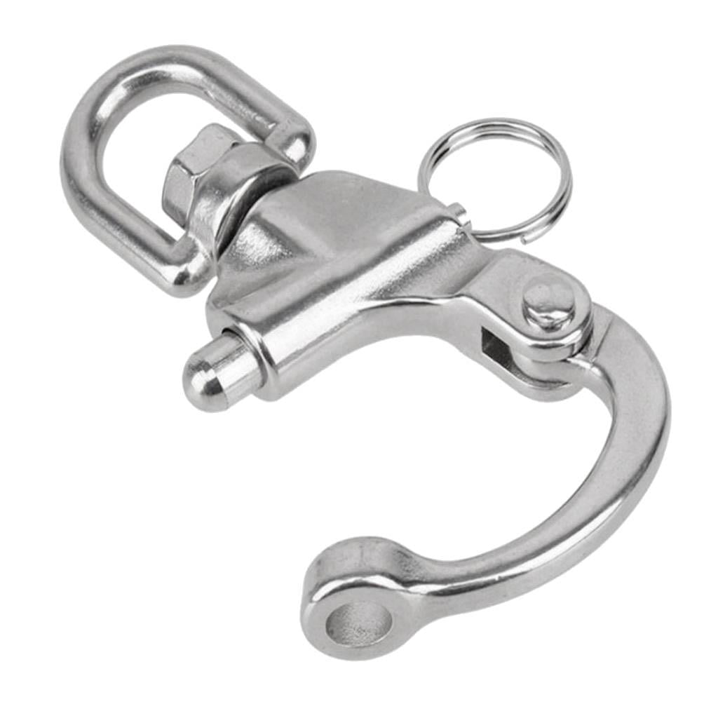 4 x Durable Stainless Steel Snap Shackles Quick Release Swivel Bail Rigging 