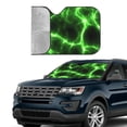 thumbnail image 3 of Kdxio Green Lightning Print Front Windshield Sun Shade,Folding Auto Sunshade for Car Truck SUV-Small, 3 of 7