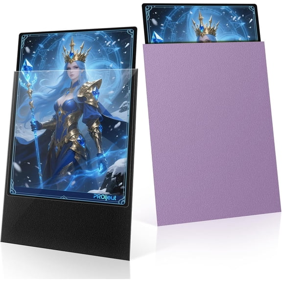 200 Pack Card Sleeves, Matte Dual Trading Card Sleeves with Opaque Back & Smooth Shuffle, Tear Resistant Card Protectors for MTG, TCG and Game Cards (Orchid Purple)