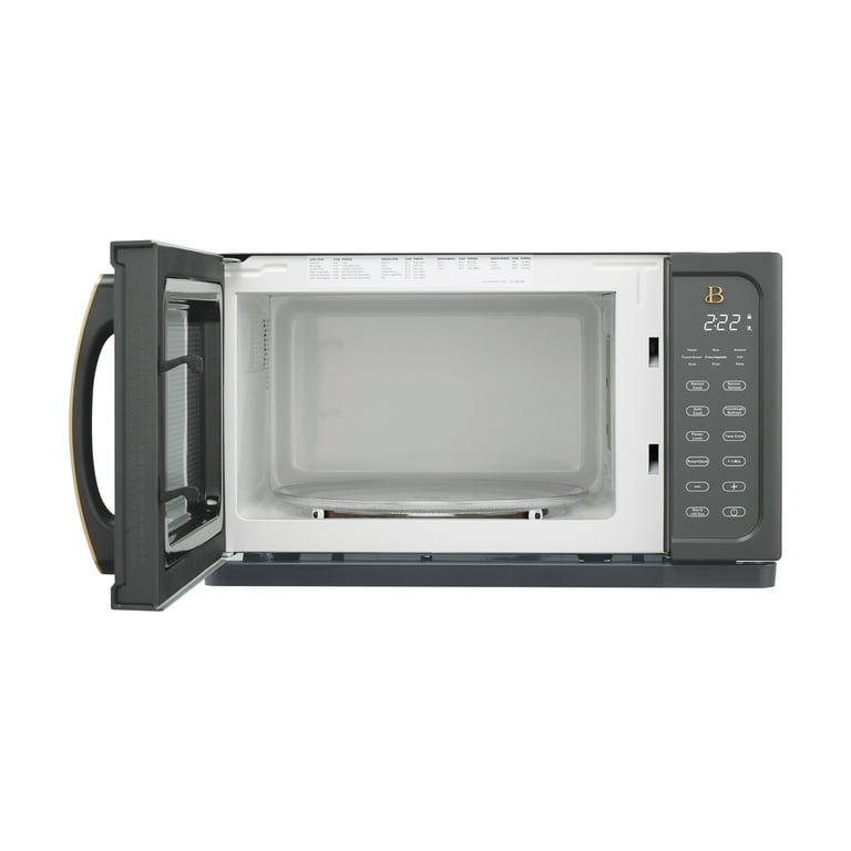 Beautiful 1.1 Cu ft 1000 Watt, Sensor Microwave Oven Oyster Grey by Drew  Barrymore, New