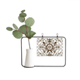 thumbnail image 1 of flower repeat illustration pattern metal picture frame cerac vase decor, 1 of 2