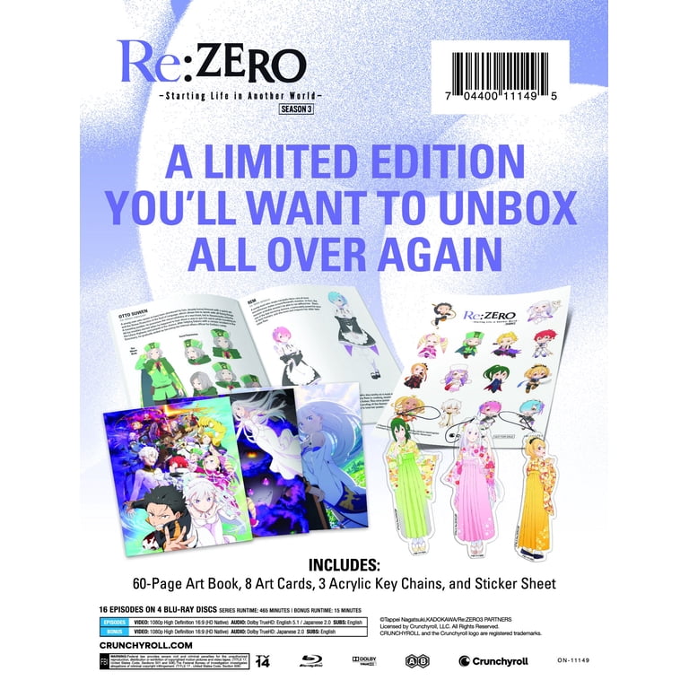 リゼロ BluRay 3rd season Re:ZERO - Starting Life In Another World: Season 3 - Walmart.com