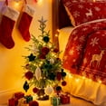 thumbnail image 5 of 2FT Pre-Lit Artificial Norfolk Pine Christmas Tree with LED String Lights,Tabletop Christmas Tree with Multicolored Hanging Christmas Balls Ornaments,for Home,Office,Holiday Xmas Decor, 5 of 8