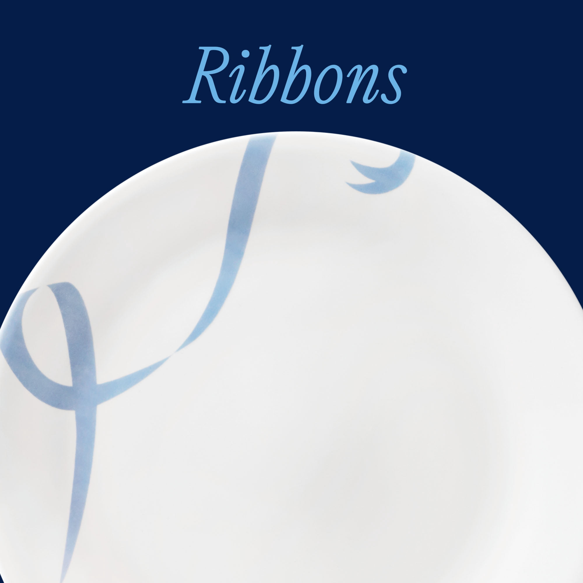 Corelle Blue Ribbons 10.3" Glass Dinner Plate