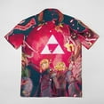 thumbnail image 2 of The Legend Of Zelda Men's Casual Button-Down Shirts Summer Short Sleeve Tee Shirt Daily Hawaiian Beach Shirt Top With Pocket, 2 of 9