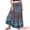 Blue, variant on DARING DIVA Women's Boho Floral Smocked High Waist A Line Maxi Skirts XS Red