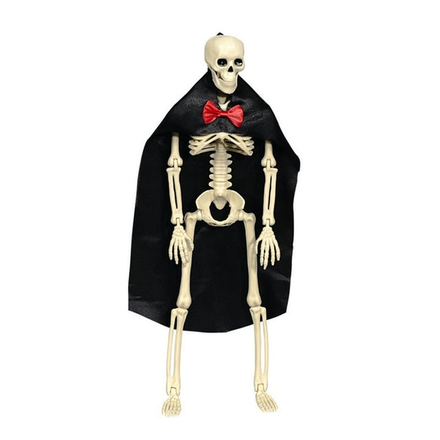 A Plastic Skeleton Decoration Prop For Party Decor Indoor Outdoor Use Poseable Joints Standing Crawling Positions 27 Inches Tall For Themed Events Home Yard Decorations