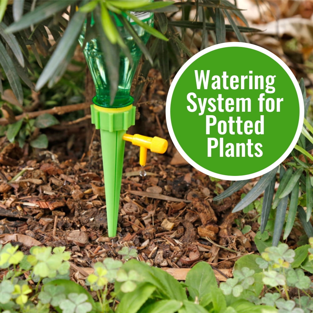 Details about   12/24Pcs Plant Self Watering Spikes-Adjustable Automatic Irrigation System Stake 