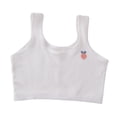 thumbnail image 1 of WEIYLL Bras for Girls Crop Lightweight Ribbed Wide Shoulder Strap White Toddler Underwear Size S, 1 of 3