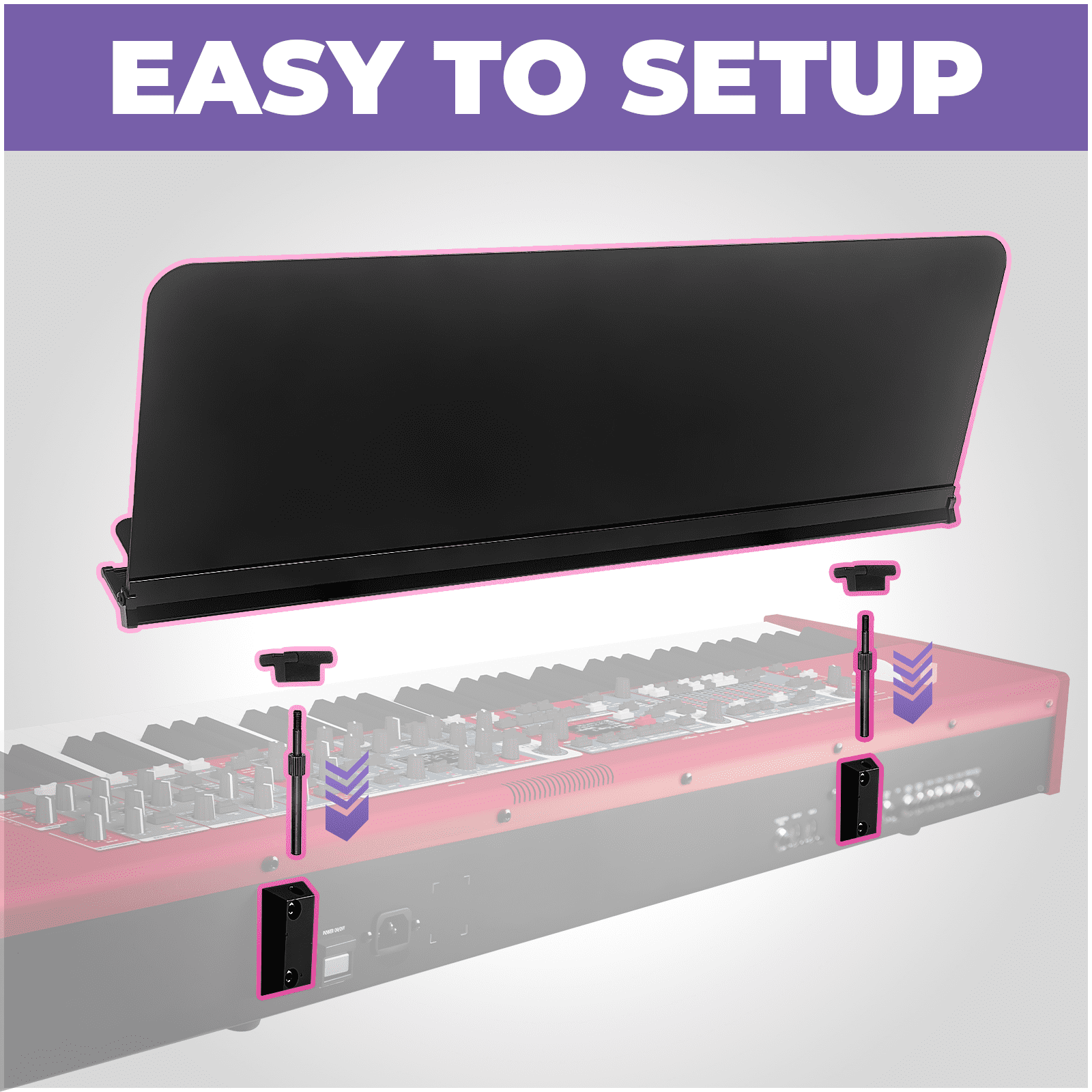 Liquid Stands Sheet Music Stand for Nord Keyboard -  Fits All Nord Grand Stages 76/88, Electros C1/C2/C2D, Piano, and More - Adjustable, Portable, Aluminum Music Stand for Sheet Music