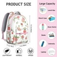 thumbnail image 6 of Vibrant juicy peach design compact travel backpack lightweight school bag for daily use cute small backpack for school with modern fruit pattern, 6 of 6
