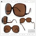 thumbnail image 2 of Womens Oversized Butterfly Swan Drop Temple Plastic Sunglasses Tortoise - Brown, 2 of 7