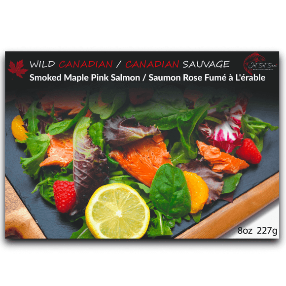 Wild Canadian Maple Smoked Salmon Retort Pouch – Ready-to-Eat Shelf-Stable Smoked Salmon with Maple Glaze, Sweet & Savory, High Protein, Omega-3 Rich