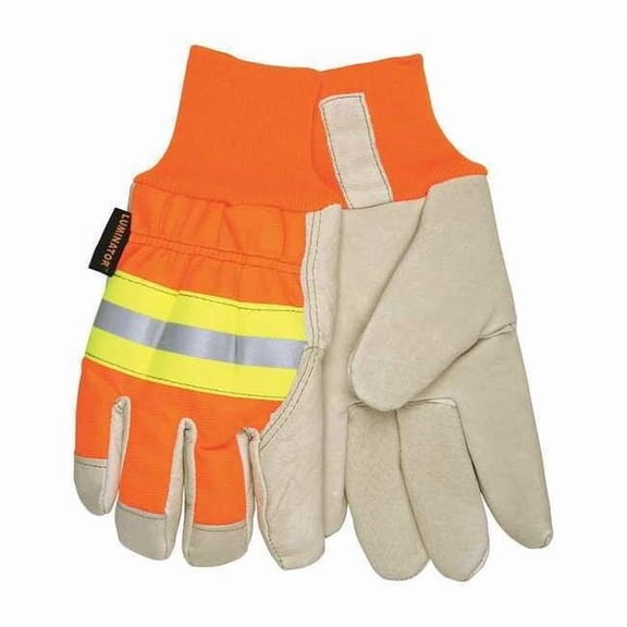 Mcr Safety Leather Gloves,Beige,L,PR 3440L