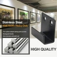 thumbnail image 2 of 4x Stainless Steel Flat Hooks Hanger Tile Billboard Display Board Holder, 2 of 5
