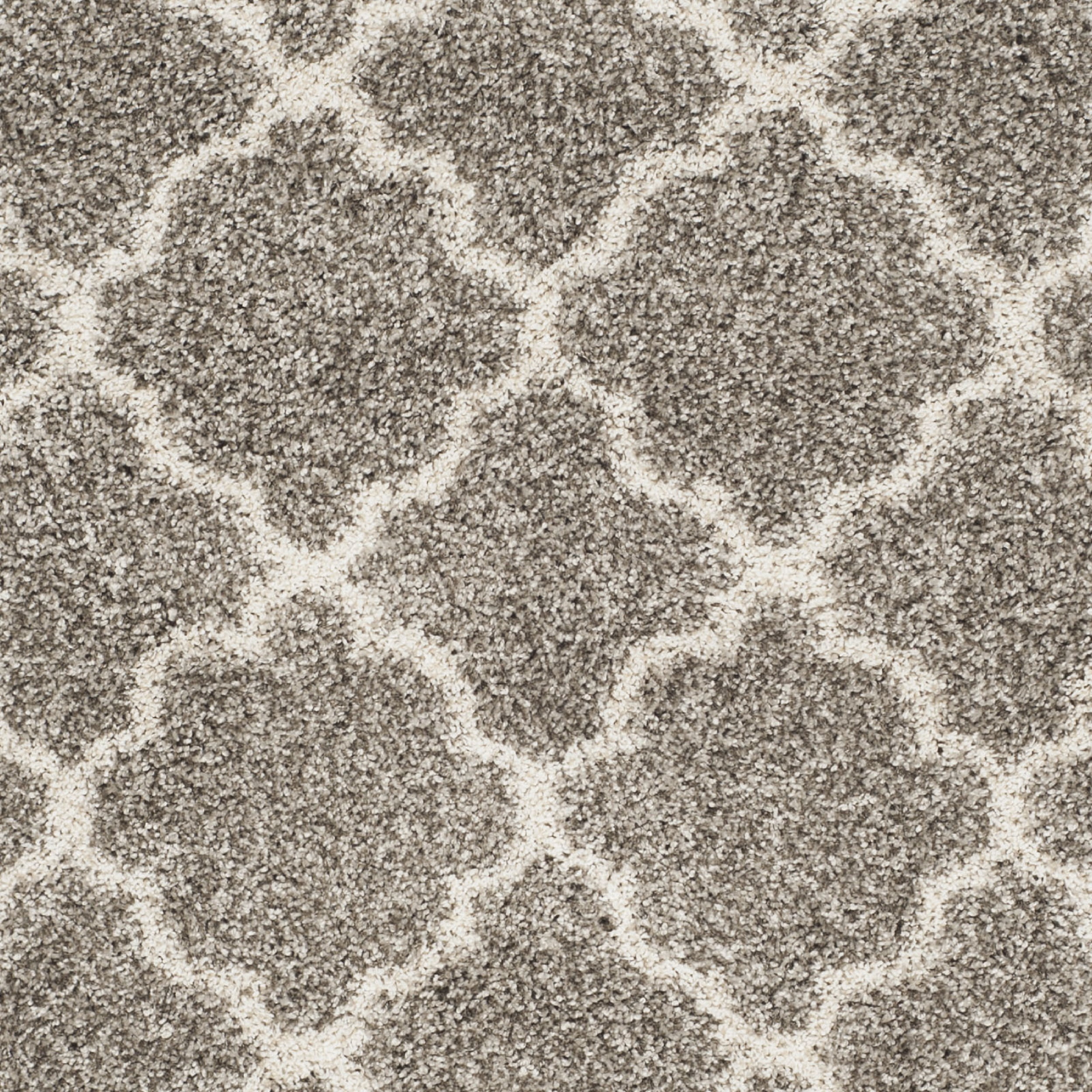 SAFAVIEH Hudson Jaye Geometric Shag Area Rug, Grey/Ivory, 8' x 10'