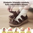 thumbnail image 2 of FitVille Wide Mens Closed Toe Sandals Outdoor Summer Comfort Diabetic Sandals for Men with Arch Support, Brown, 14 Wide, 2 of 8