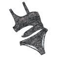 thumbnail image 2 of Maillots de Bain d'Été pour Femmes Creux Maillots de Bain une Pièce, 2 of 6