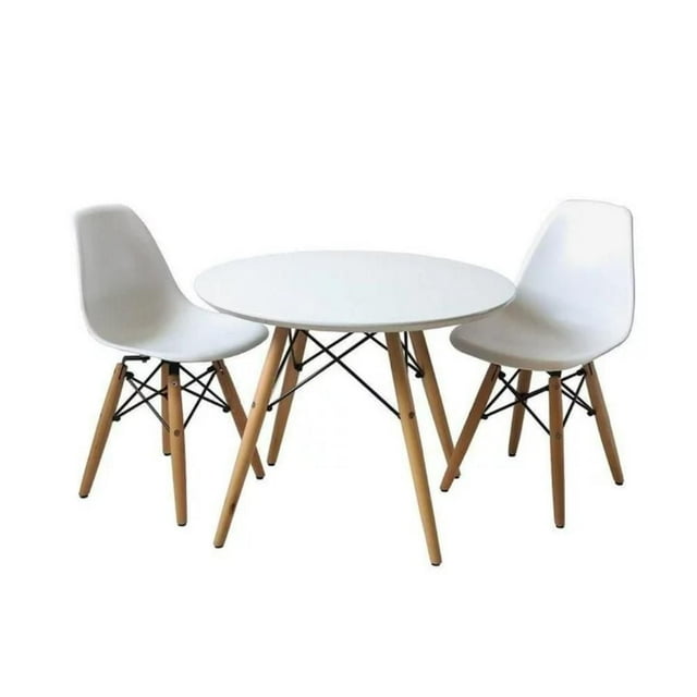 Ensemble pour enfants Eiffel en bois de couleur blanche