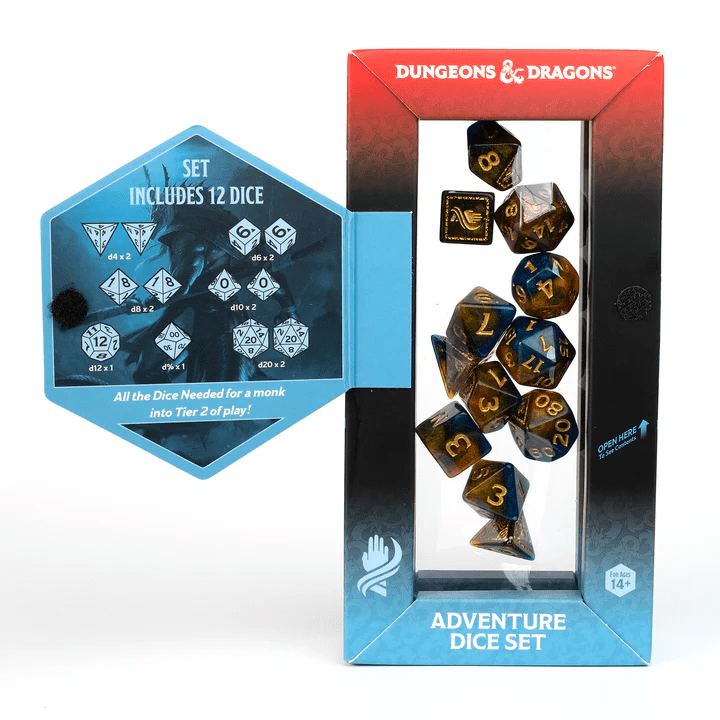 Sirius Dice: D&D Adventure Dice: Monk Blue Refresh