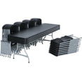 thumbnail image 5 of Lifetime 4 Nesting Tables with 32 Folding Chairs - Black And Silver, 5 of 12