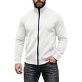 thumbnail image 6 of Frnrwgo Mens Sweatshirt Loose Fit Stand Collar Long Sleeve Solid Color Sports Casual Home Top, 6 of 10