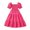 Hot Pink, variant on ZHOGXU Girls Summer Dress Tween Boho Casual Smocked Swing Flowy Ruffle Midi Dresses With Pockets Soft Boho Beach Vacation Back To School Sundress
