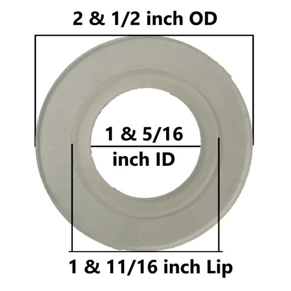 Flush Valve Seal (2-1/2-inch OD 1-5/16-inch ID 1-11/16-inch LD) (63 mm OD 33 mm ID 43mm LD)