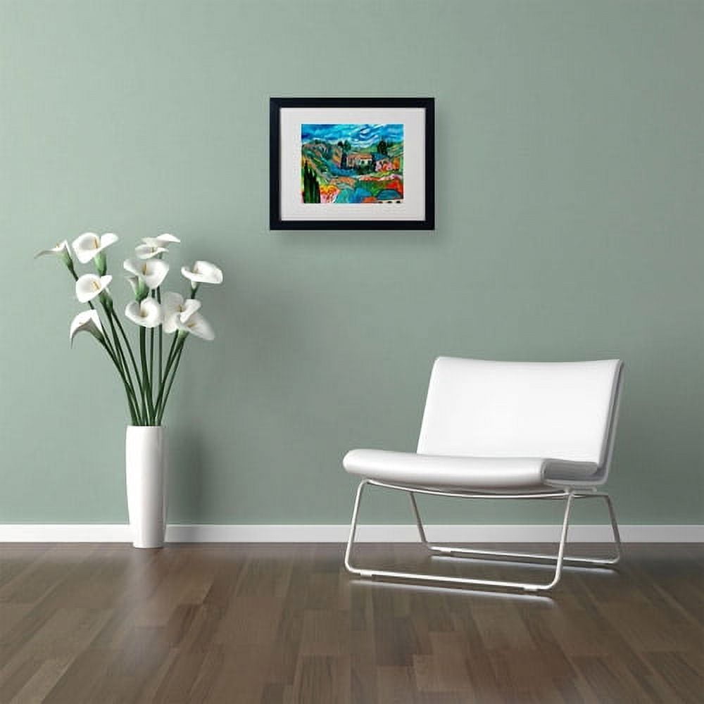 Trademark Fine Art "Valley House" Canvas Art by Manor Shadian, Black Frame