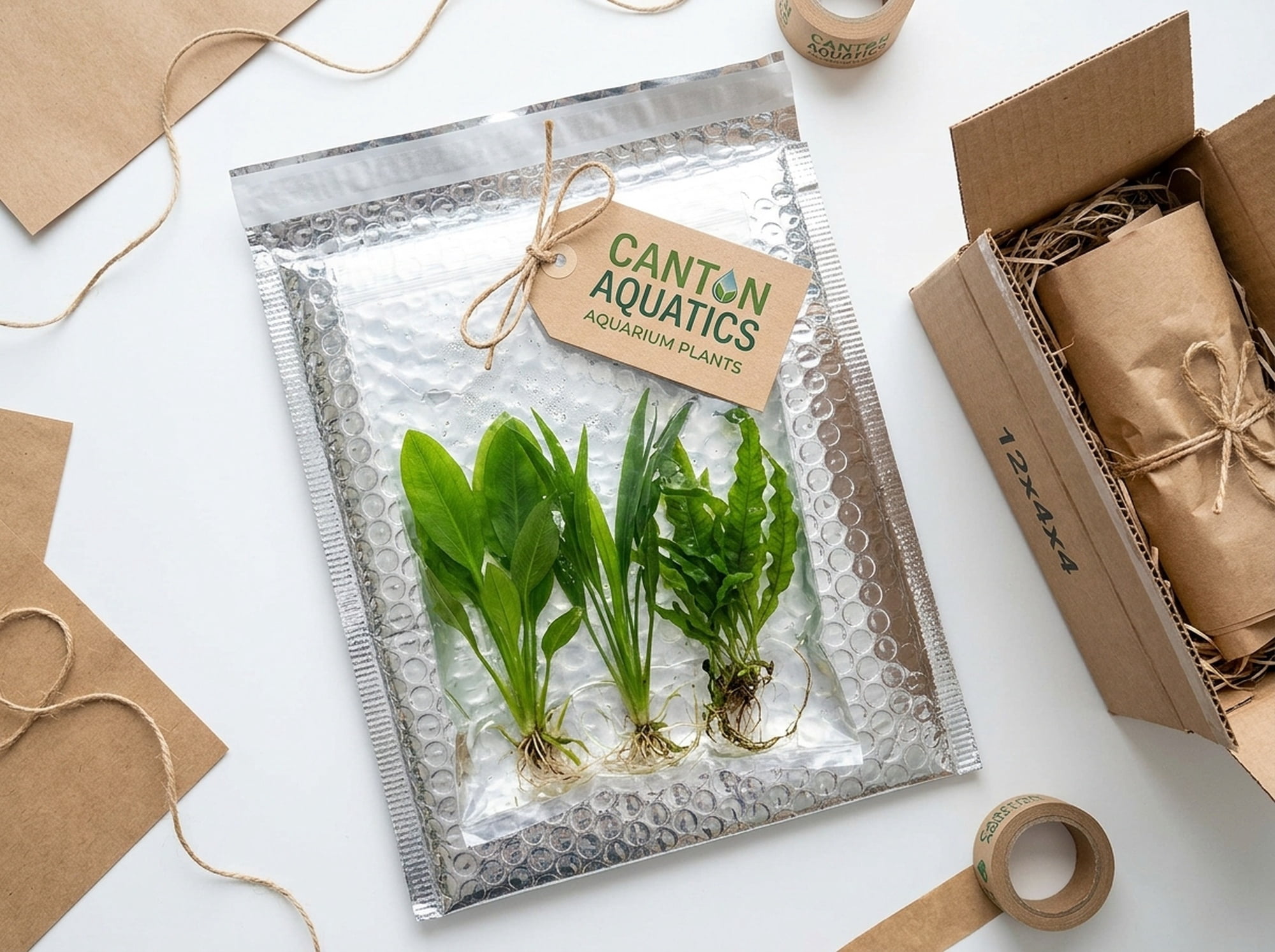 Amazon Sword Assorted Bundle, 10 Live Freshwater Aquarium Plants, Bare Root, 5–8 Inches