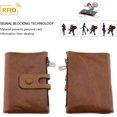thumbnail image 5 of Tarjetero plegable de piel auténtica para hombre y mujer, monedero de seguridad SIM SD, tarjetero de memoria, Vintage, marrón suave TUNC Sencillez, 5 of 5