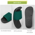 thumbnail image 7 of GZHJMY Stylish Slides for Women Men, Dark Green Solid Color Soft Flexible Slip-on Sandals Slippers, 7 of 7