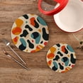 thumbnail image 2 of Teardrip Oval Trivet Mats Pot Holders Cotton Woven Non-Slip Heat Resistant for Hot Pots Pans Pats for Cooking Baking Set of 2, 2 of 7