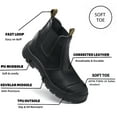 thumbnail image 3 of LV802 6 inch Soft Toe Slip On Mens Work Boots, Water Resistant Anti-Puncture Oil Resistant Chealsea Work Shoes Medium Size 10.5, 3 of 8