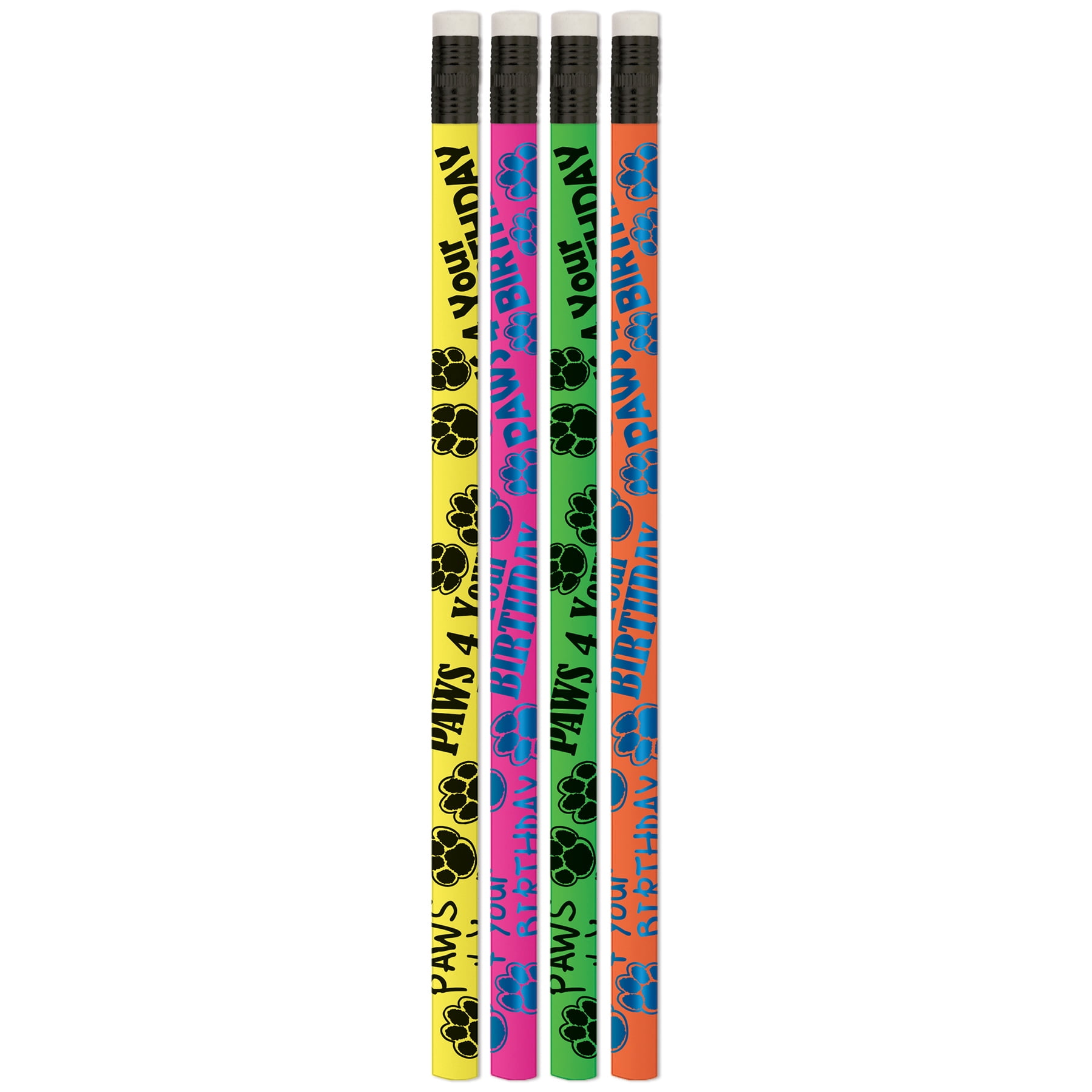 Musgrave Pencil Company Paws 4 Your Birthday Pencils, 12 Per Pack, 12 Packs