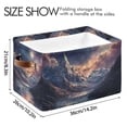 thumbnail image 4 of Yayeee Canvas Storage Basket with Handles for Shelves Fabric Bins Closet Organizer, Ethereal Mountain, 4 of 8