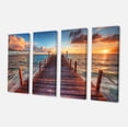 thumbnail image 2 of Sunset over Wooden Sea Pier - Modern Canvas Art Print, 2 of 3