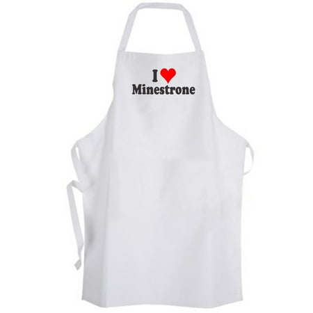 Aprons365 - I Love Minestrone – Apron - Heart Soup Vegetables Pasta Chef