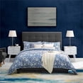 thumbnail image 2 of Hawthorne Collections Modern Button Tufted Fabric Full Platform Bed in Gray, 2 of 5