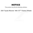 thumbnail image 2 of Transit Auto Front Rear Disc Brake Rotors Ceramic Pads and Drum Kit for Car 2001 Toyota 4Runner with 15" Factory Wheels K8A-105935, 2 of 11