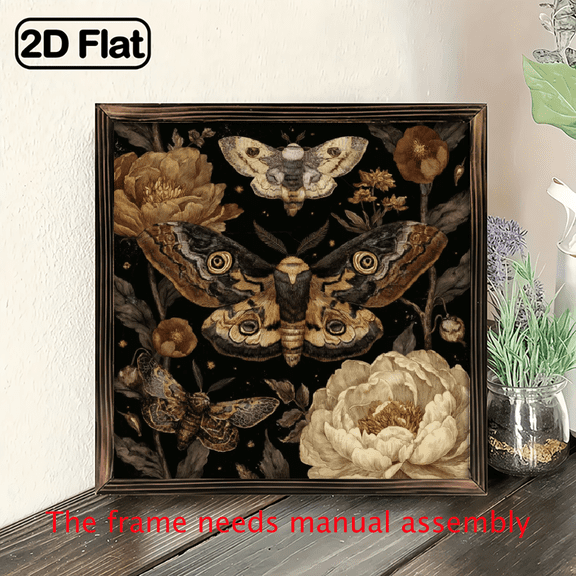 2D Flat 1pc Decorative Art Painting Framed Artwork for Wall Decor, Home Decor, Suitable for Living Room, Bedroom, Dining Room, Bathroom, Kitchen, Farmhouse, Tabletop Decor, Christmas, Easter, Fest