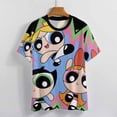 thumbnail image 4 of The Powerpuff Girls Womens T-Shirt Round Neck Short Sleeve Tee Shirts Summer Breathable Tops Blouse 3XL, 4 of 8