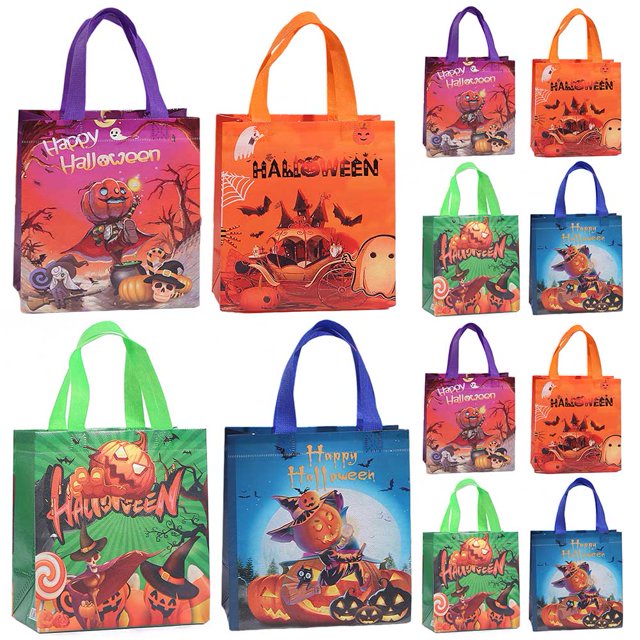 Bsvklp 12 Bolsas Reutilizables Bolsas Compras No Tejidas Bolsas Regalo Ideales para Halloween