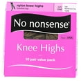 thumbnail image 2 of No Nonsense Women's Sheer Knee Highs With Reinforced Toe Value Pack, Tan, One Size, 2 of 2