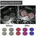 thumbnail image 2 of yingyy Pack of 2 PVC Plastic Automobile Cup Holder Mat Portable Waterproof Washable Anti-slip Rhinestone Pad Accessories Colorful 1Set, 2 of 6