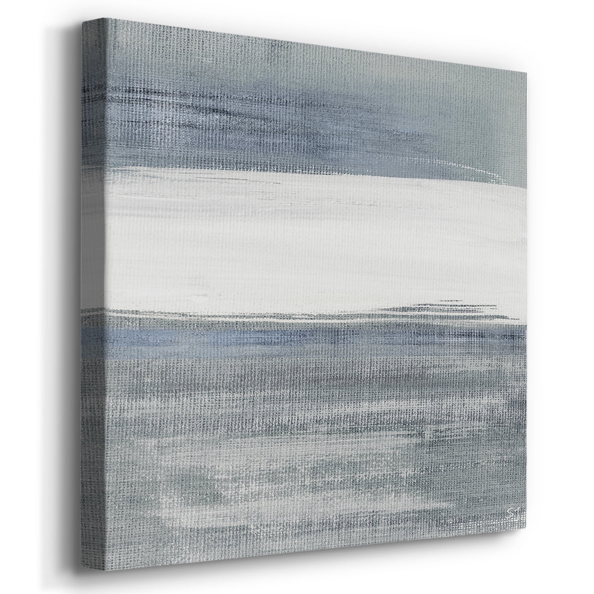 Wexford Home Modern Home Wall Décor Abstract Black and White Grey Canvas Wall Art 16 x 16 inches Set of 4 Framed Artwork for Living Room Bedroom