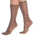 thumbnail image 6 of Flower Patterned 8 Pairs Sheer Knee Socks for Women 15 Denier Stay up Band (Mink) from M.O.S, 6 of 6